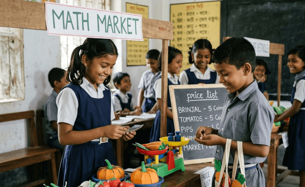 Math Made Fun: Students Learn Through Live Vegetable Markets